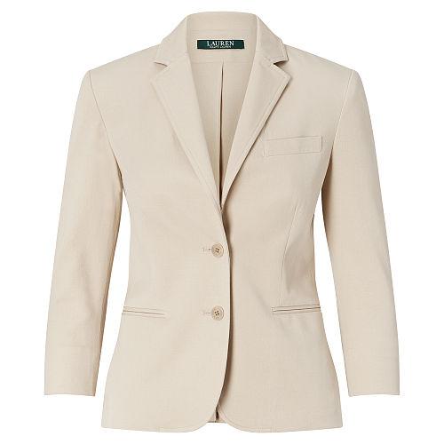 Ralph Lauren Lauren Stretch Cotton Twill Jacket Pale Wheat