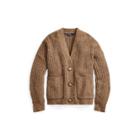 Ralph Lauren Cropped Wool-blend Cardigan Brown Multi