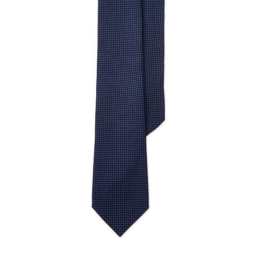 Polo Ralph Lauren Dotted Wool-silk Tie Navy/blue