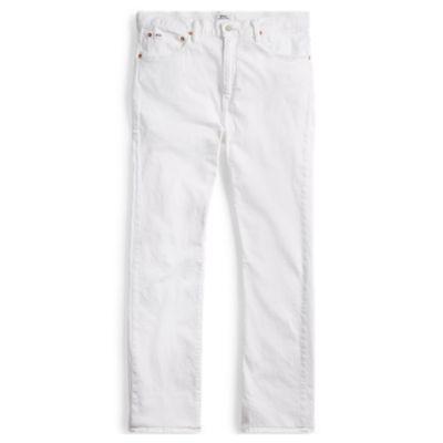 Ralph Lauren Hampton Relaxed Straight Jean Hdn White Stretch