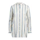 Ralph Lauren Striped Silk Button-down Shirt 600 Cream/blue