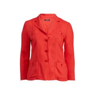 Ralph Lauren Linen 3-button Blazer Fresh Tomato