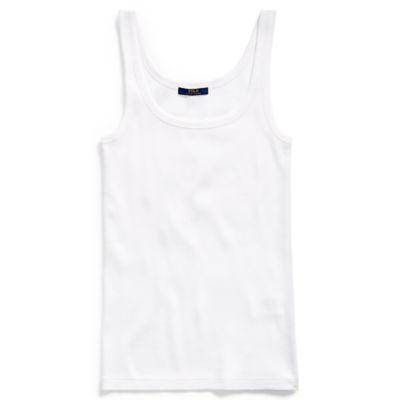 Ralph Lauren Ribbed Cotton Tank Top White
