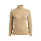 Ralph Lauren Stretch Cotton Turtleneck Gold Glitter Metallic