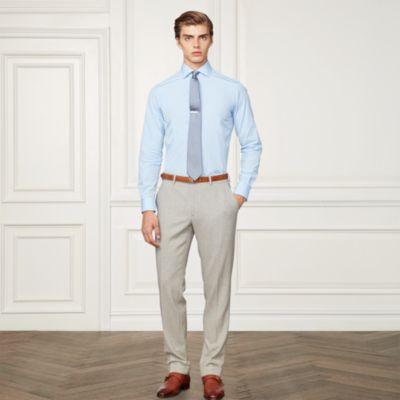 Ralph Lauren End-on-end Cotton Dress Shirt Sky Blue