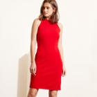 Ralph Lauren Lauren Ponte Sleeveless Dress Red
