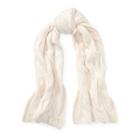Ralph Lauren Rope Cable-knit Wool Scarf Antique Cream
