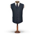 Ralph Lauren Windowpane Wool Tweed Vest Blue