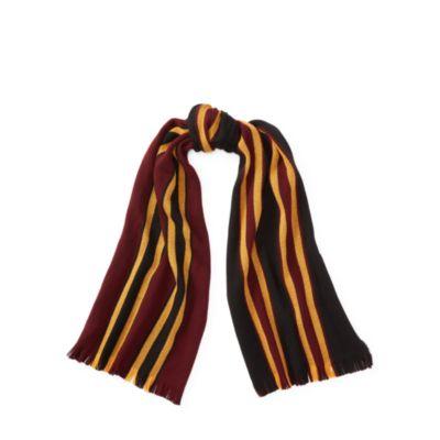 Ralph Lauren Collegiate Striped Wool Scarf Black/wine/cream