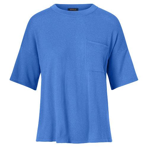 Polo Ralph Lauren Boxy Cashmere Pocket Tee Brookfield Blue