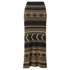 Ralph Lauren Linen-silk Maxiskirt Black/tan
