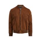 Ralph Lauren Suede Bomber Jacket Country Brown