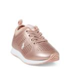 Ralph Lauren Tiyanna Metallic Sneaker Rose Gold Metallic