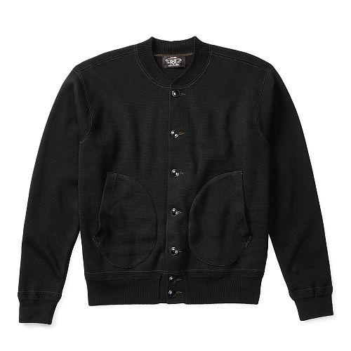 Ralph Lauren Rrl Cotton Baseball Jacket Black