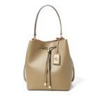 Ralph Lauren Leather Debby Drawstring Tote Sage/caramel