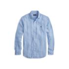 Ralph Lauren Classic Fit Linen Shirt Blue/white 3x Big