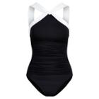 Ralph Lauren Ruched Halter One-piece Black