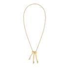 Ralph Lauren Antiqued Brass Key Necklace Gold