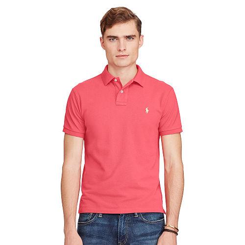 Polo Ralph Lauren Slim-fit Mesh Polo Shirt Tropic Pink