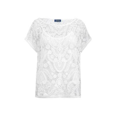Ralph Lauren Lace Short-sleeve Shirt White
