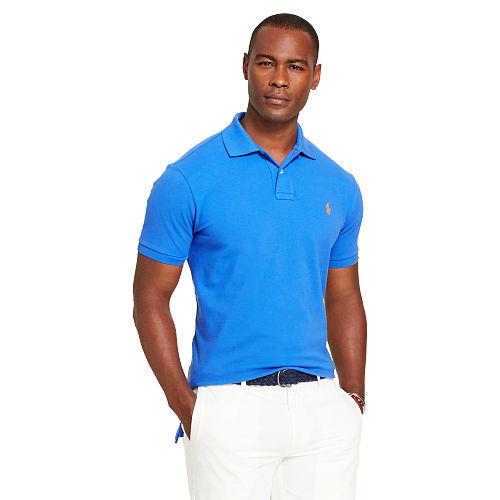 Polo Ralph Lauren Slim-fit Mesh Polo Shirt Collection Royal