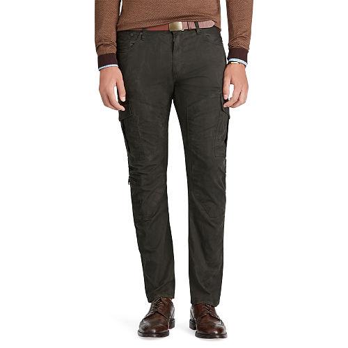 Polo Ralph Lauren Slim-fit Stretch Cargo Jean Evan Olive Stretch