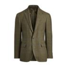 Ralph Lauren Polo Glen Plaid Sport Coat Olive And Green W/blue