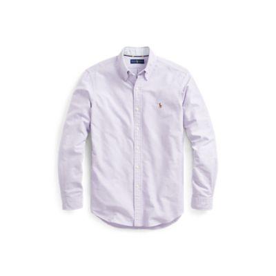 Ralph Lauren Classic Fit Oxford Shirt Grape/white 3xl Tall