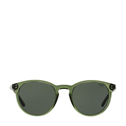 Polo Ralph Lauren Phantos Sunglasses Shiny Semi Trasp Green