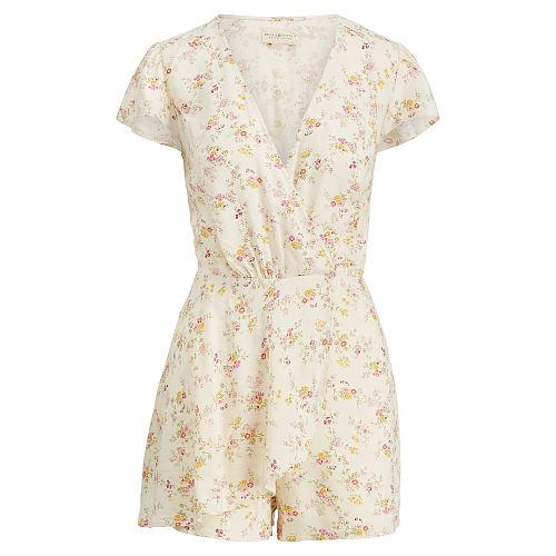 Ralph Lauren Denim & Supply Floral-print Wrap Romper White Floral