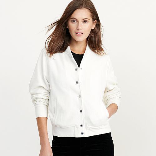 Ralph Lauren Lauren Cotton Bomber Jacket Antique Ivory