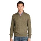 Polo Ralph Lauren Tussah Silk Half-zip Sweater New Olive Heather