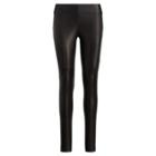 Ralph Lauren Leather-front Stretch Legging Polo Black