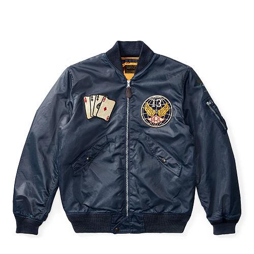 Ralph Lauren Rrl Twill Bomber Jacket Midnight Navy
