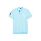 Ralph Lauren Custom Slim Fit Mesh Polo Hammond Blue