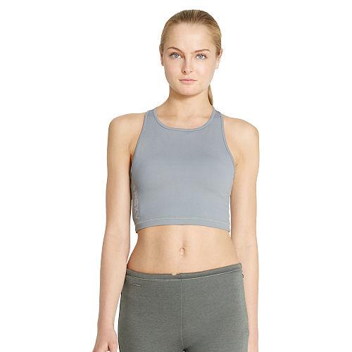 Polo Ralph Lauren Cutaway Cropped Graphic Tank Flagstaff Grey