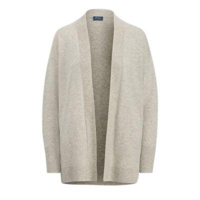 Ralph Lauren Wool Open-front Sweater Light Vintage Heather