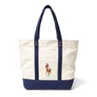 Polo Ralph Lauren Canvas Big Pony Tote Natural/navy