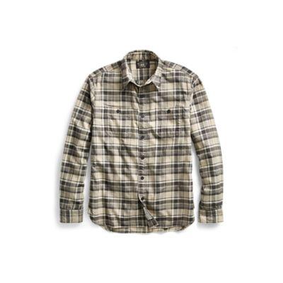 Ralph Lauren Tradesman Cotton Workshirt Rl 971 Tan Brown