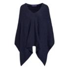 Ralph Lauren Cable Cashmere Poncho Scarf Navy