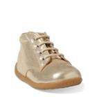Ralph Lauren Kinley Leather Boot Gold Shimmer