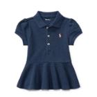 Ralph Lauren Cotton Mesh Polo Shirt Indigo Blue Heather 18m