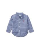Ralph Lauren Gingham Cotton Poplin Shirt Royal Multi 6m
