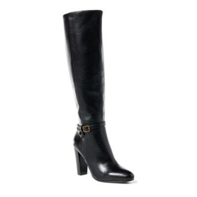 Ralph Lauren Valli Burnished Calfskin Boot Black