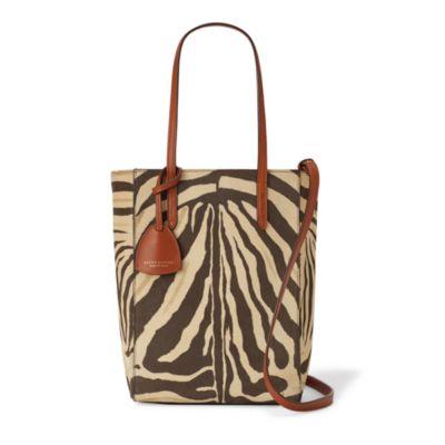 Ralph Lauren Print Suede Mini Modern Tote Zebra