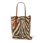 Ralph Lauren Print Suede Mini Modern Tote Zebra