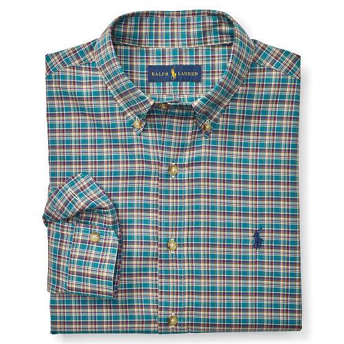 Polo Ralph Lauren Plaid Cotton Twill Shirt Forest/purple