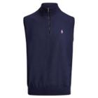 Ralph Lauren Cotton Half-zip Sweater Vest French Navy