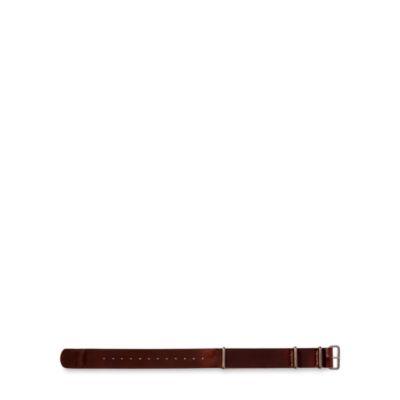 Ralph Lauren Horsehide Leather Watch Strap Dark Brown