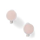Ralph Lauren Rose Clip-on Earrings Silver/rose Quartz